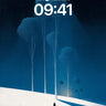 Silent Blue Forest Wallpaper with Solitary Walker wallpaper for iPhone, iPad & Mac