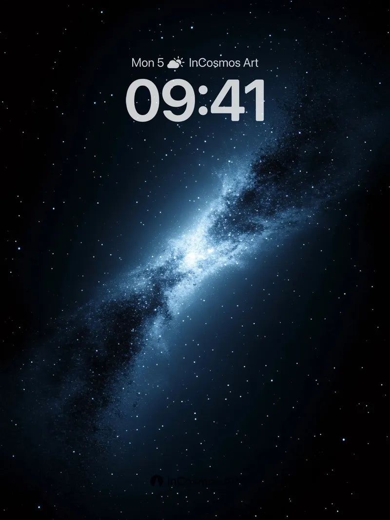 Cosmic Veil Wallpaper with Starlight Trails