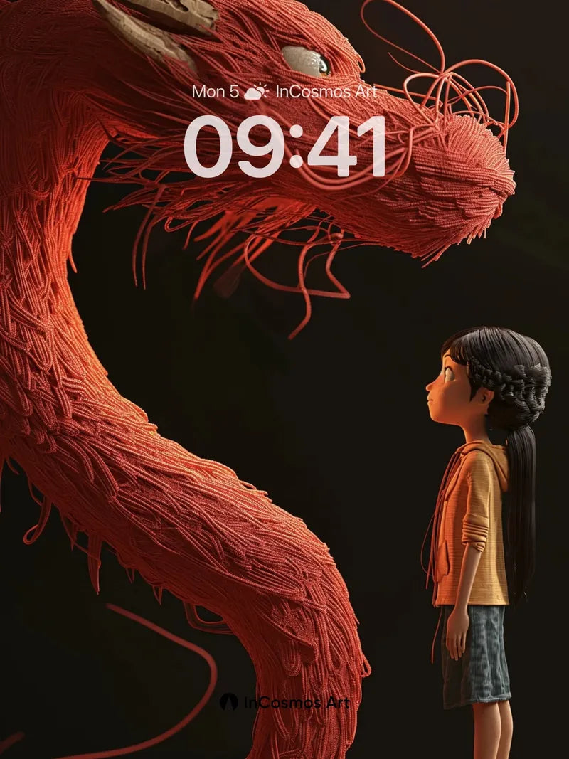 Whispering Thread Wallpaper with Dragon's Gaze