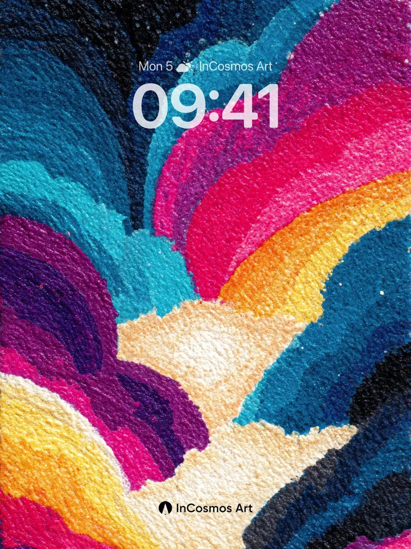 Cosmic Wave Wallpaper with Velvet Depths