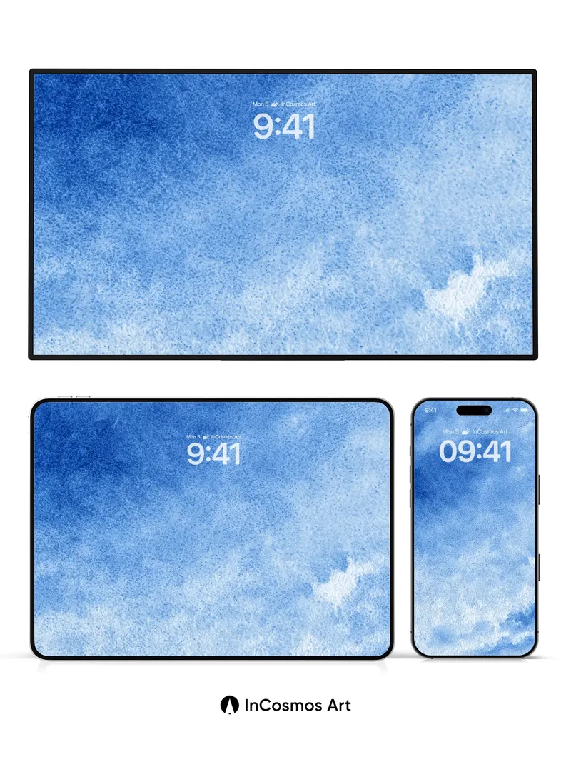 Serene Skyline Wallpaper with Ethereal Clouds