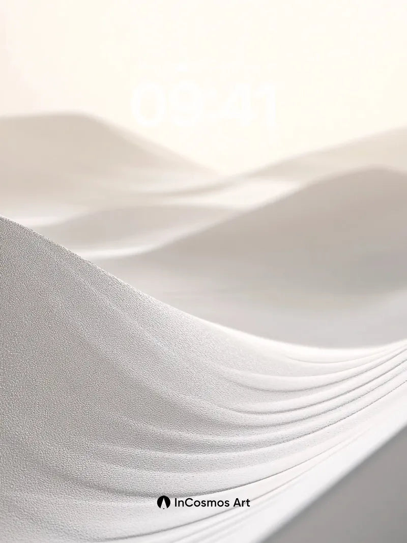 Serenity Wave Wallpaper with Soft Light Trails