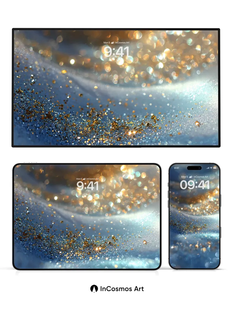 Golden Hush Wallpaper with Liquid Light