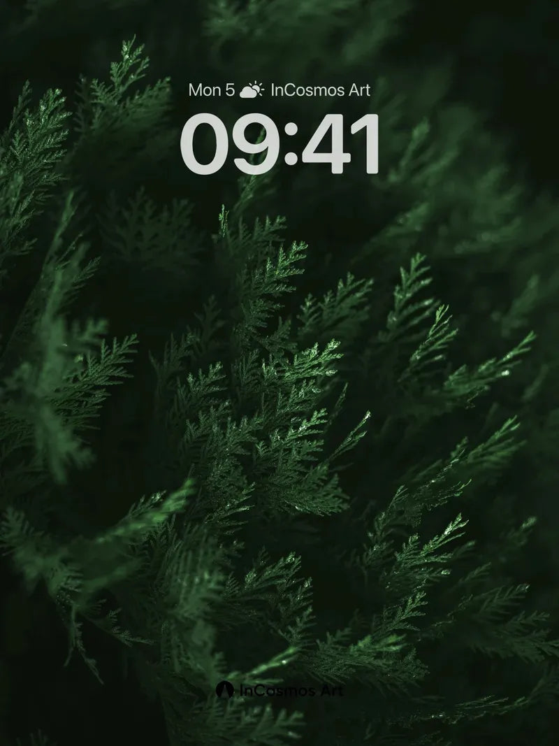 Whispering Fern Wallpaper with Midnight Depth