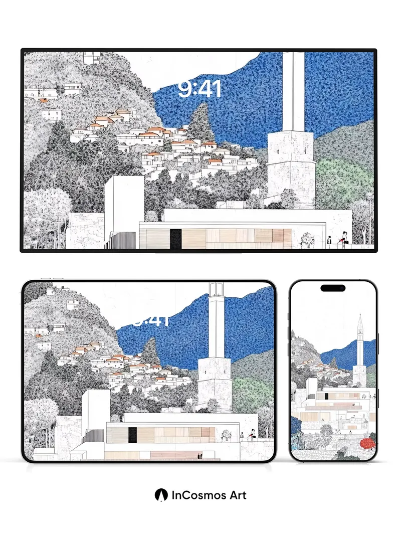 Stone Hush Wallpaper with Mountain Whisper