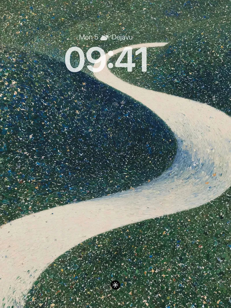 Winding Path Celestial Background Abstract Art