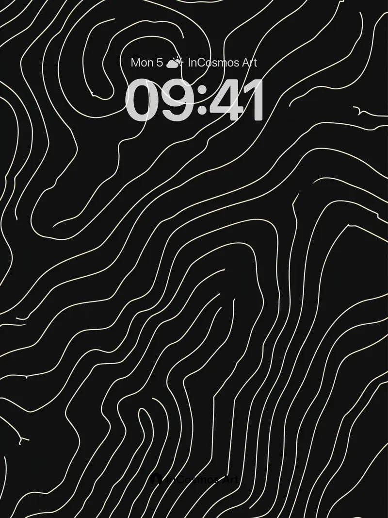 Silent Contour Wallpaper with Whispering Lines
