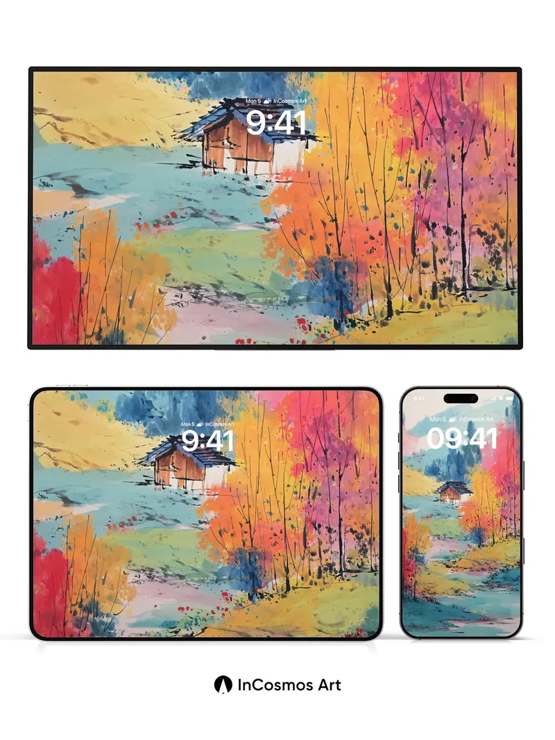 Autumn Hush Wallpaper with Whispering Trees