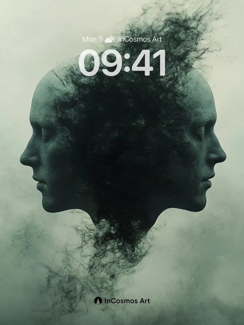 Echoing Minds Wallpaper with Smoke Veil wallpaper for iPhone, iPad & Mac
