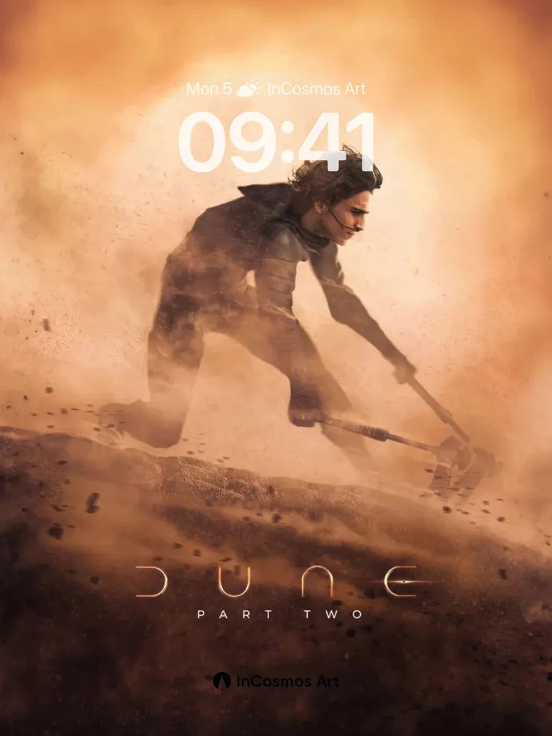 Desert Storm Wallpaper with Sand-Whispered Silhouette