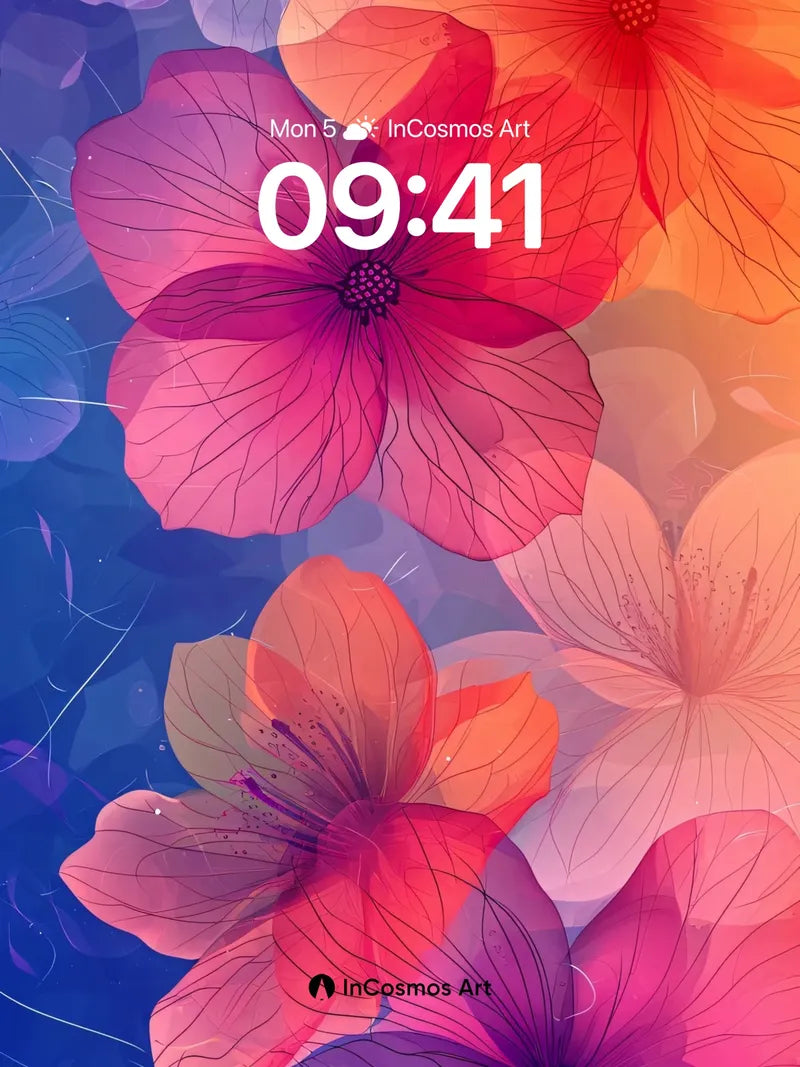 Luminous Bloom Wallpaper with Ethereal Veins