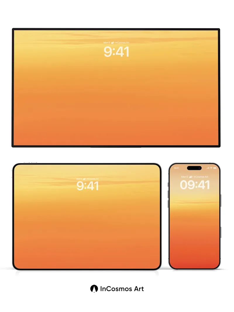 Golden Hush Gradient Wallpaper with Sunset Depth