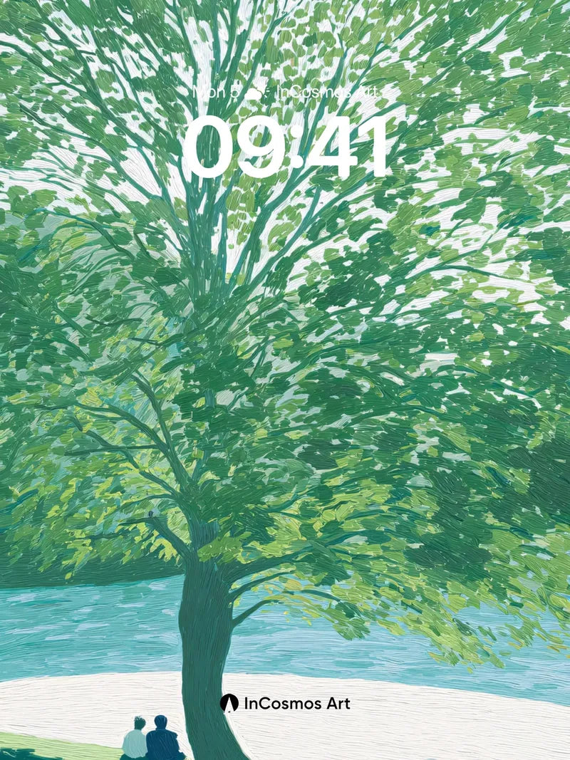 Serenity Under Canopy Wallpaper with Dappled Light wallpaper for iPhone, iPad & Mac