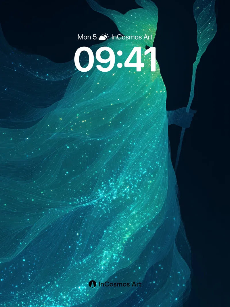 Stellar Drift Wallpaper with Cosmic Veil