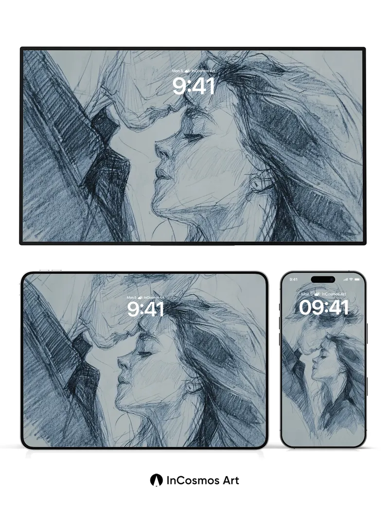 Whispering Shadows Wallpaper with Intimate Lines