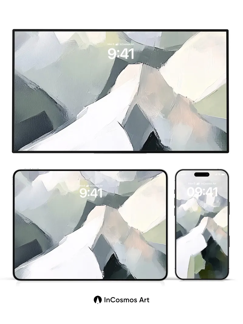 Serenity Peaks Wallpaper with Frozen Light