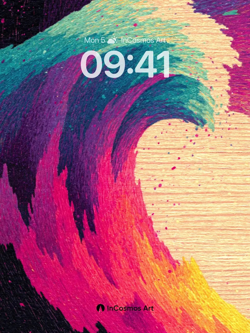 Cosmic Surge Wallpaper with Electric Tides