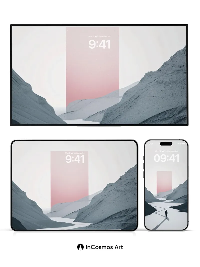 Surreal Silence Wallpaper with Pink Portal