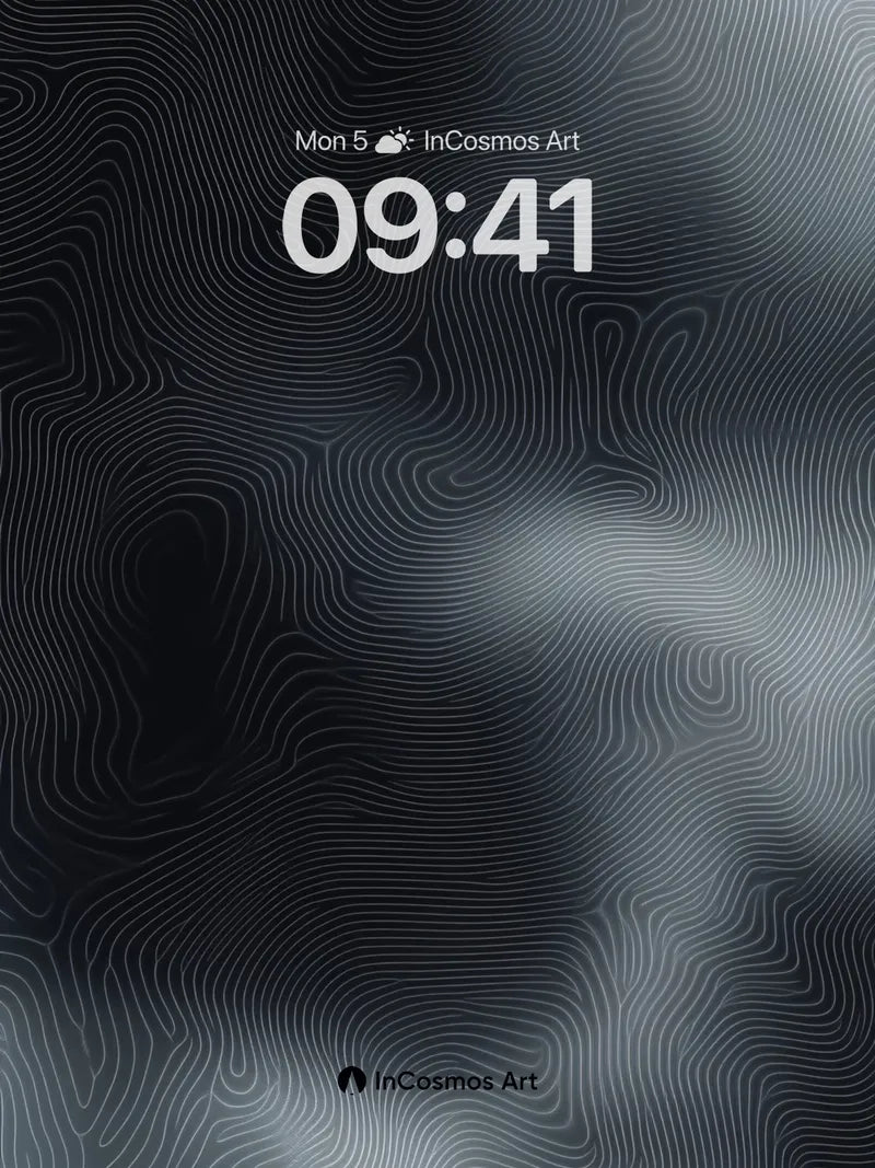 Shadowed Contour Wallpaper with Whispering Lines