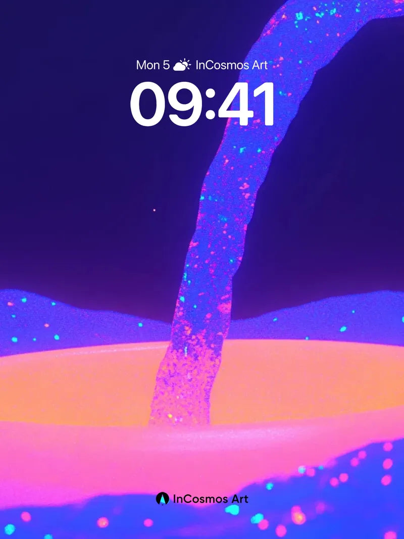 Neon Pulse Wallpaper with Liquid Light Flow