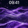Luminous Wave Wallpaper with Cosmic Particles wallpaper for iPhone, iPad & Mac