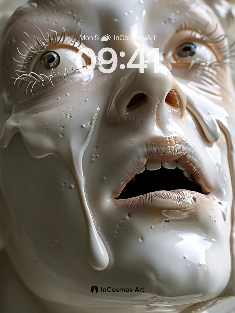 Frozen Panic Wallpaper with Dripping Cream wallpaper for iPhone, iPad & Mac