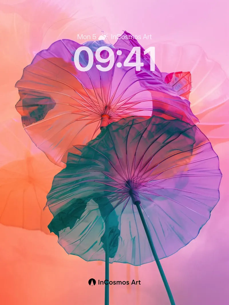 Luminous Petal Wallpaper with Ethereal Veil