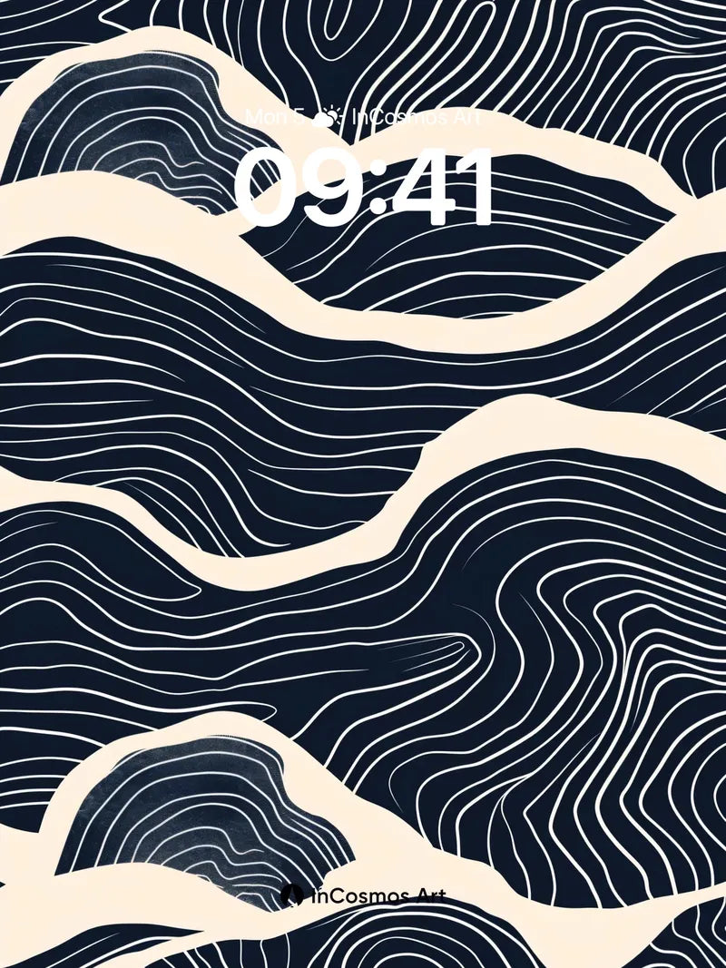 Oceanic Topography Wallpaper with Contour Lines wallpaper for iPhone, iPad & Mac