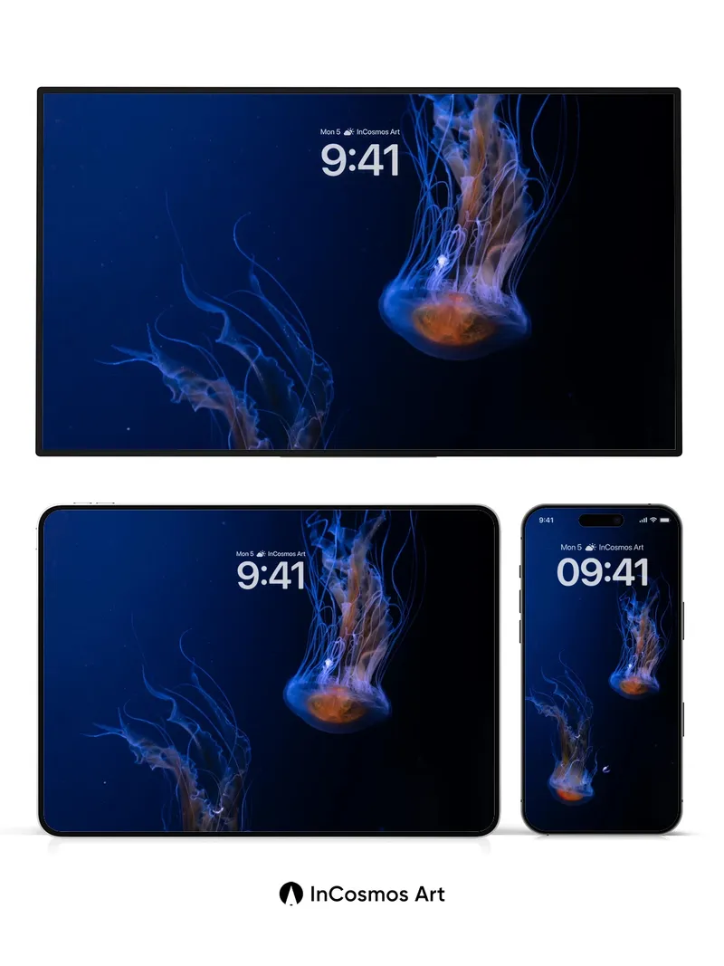 Luminous Drift Wallpaper with Ethereal Tendrils