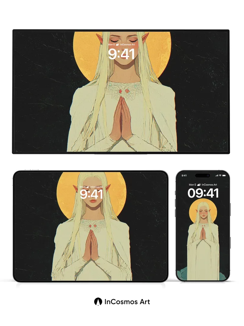 Serene Halo Wallpaper with Ethereal Light