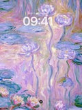 Ethereal Water Lilies Impressionist Wallpaper