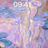 Ethereal Water Lilies Impressionist Wallpaper wallpaper for iPhone, iPad & Mac