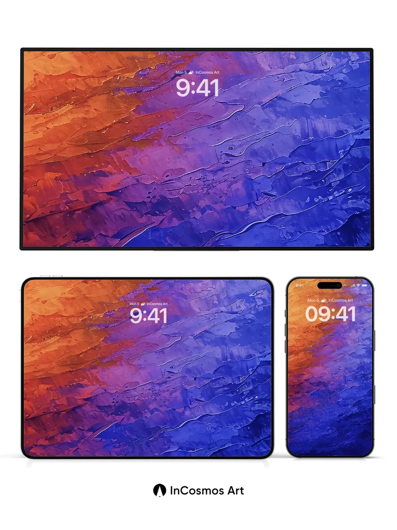 Crimson Tide Wallpaper with Liquid Light Veins