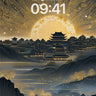 Golden Reverie Wallpaper with Celestial Architecture wallpaper for iPhone, iPad & Mac