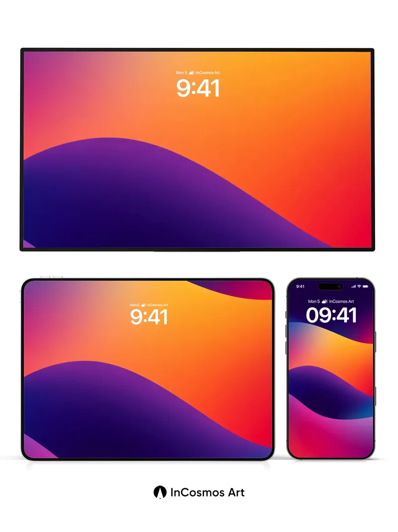 Neon Mirage Wallpaper with Liquid Light