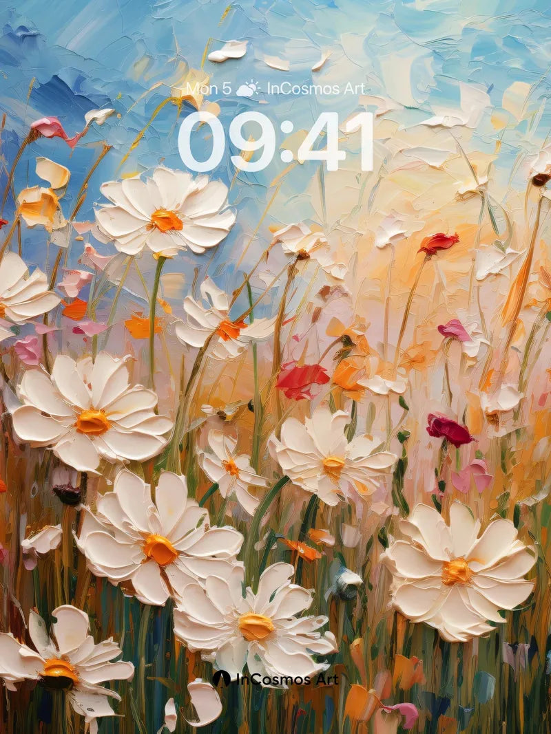 Sunlit Meadow Wallpaper with Whispering Petals