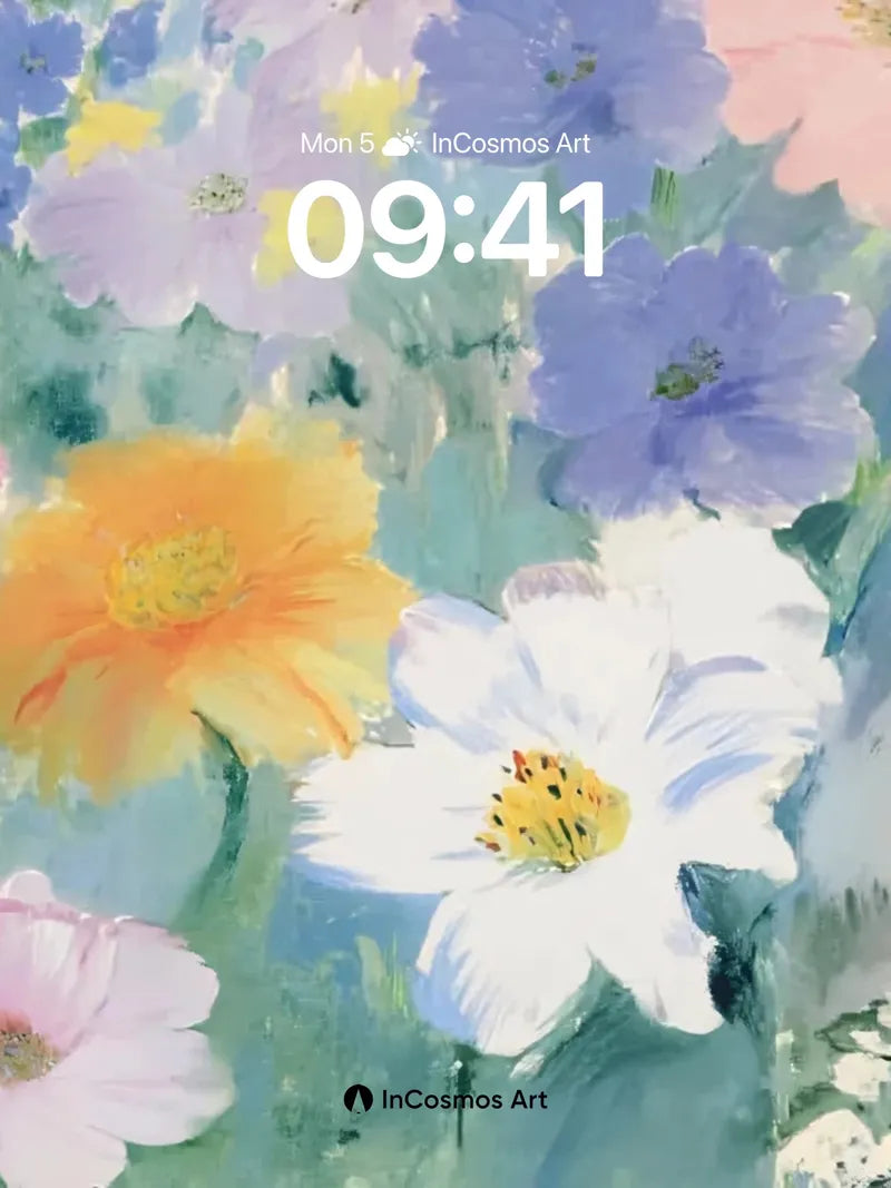 Whispering Petal Wallpaper with Watercolor Breath