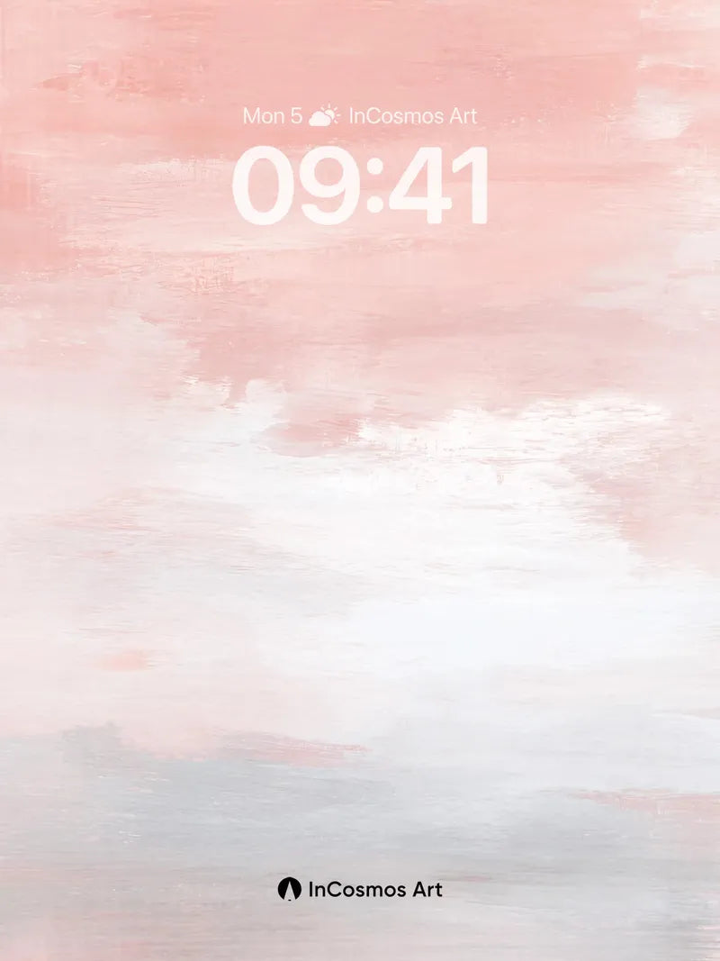 Serene Pink Gradient Wallpaper with Soft Haze