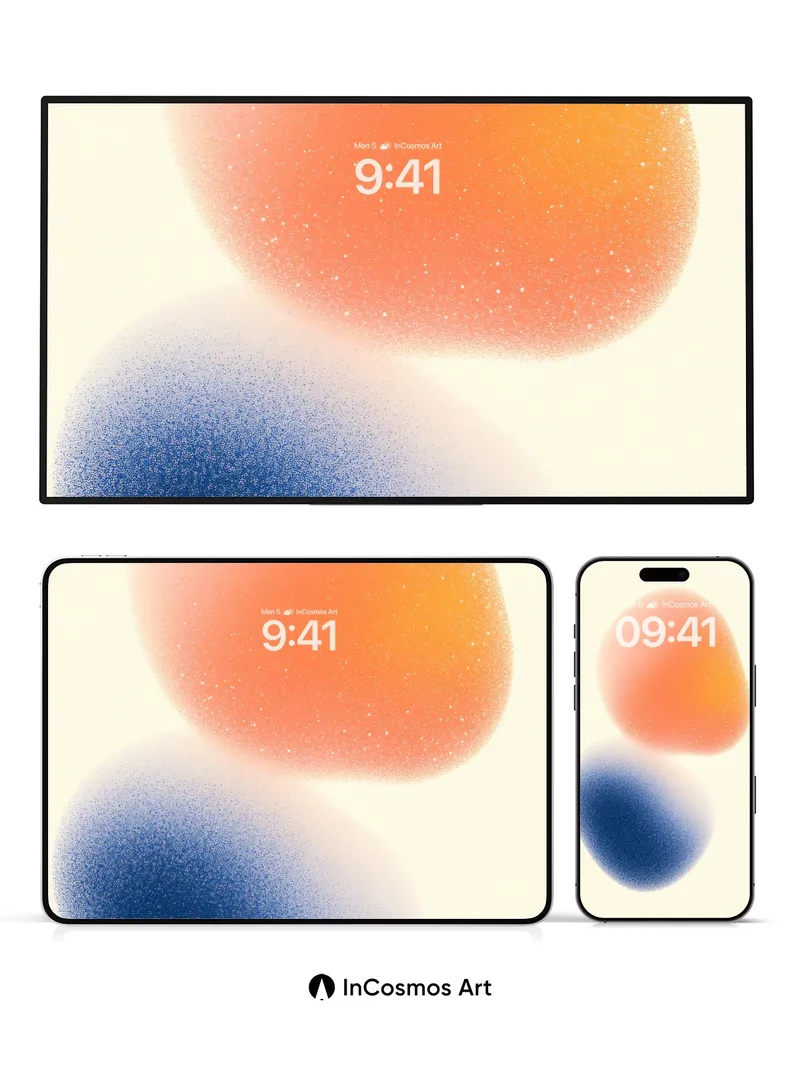 Soft Hush Gradient Wallpaper with Speckled Light