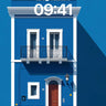 Cobalt Serenity Wallpaper with Balcony Whispers wallpaper for iPhone, iPad & Mac