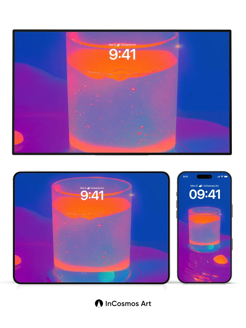 Neon Drift Wallpaper with Liquid Light