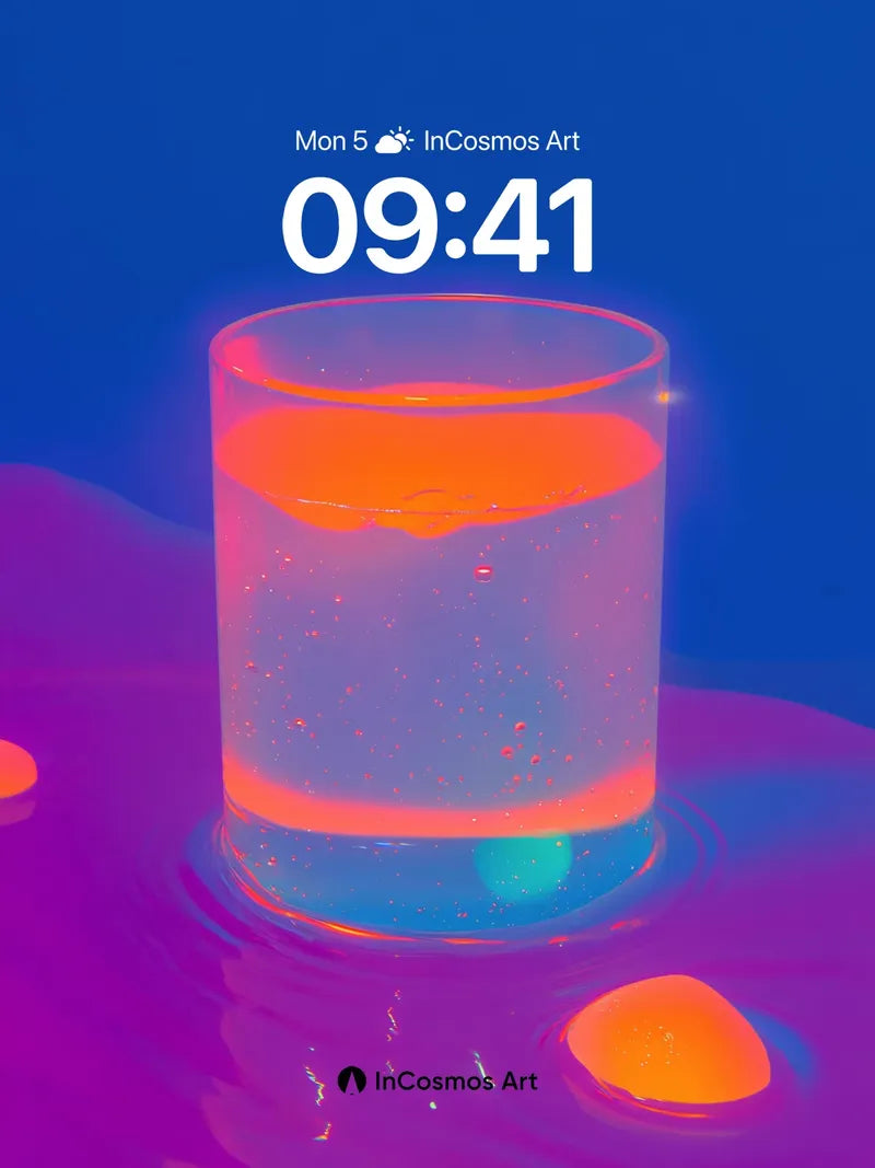 Neon Drift Wallpaper with Liquid Light