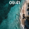 Serenity Coast Wallpaper with Sun-Kissed Waves wallpaper for iPhone, iPad & Mac