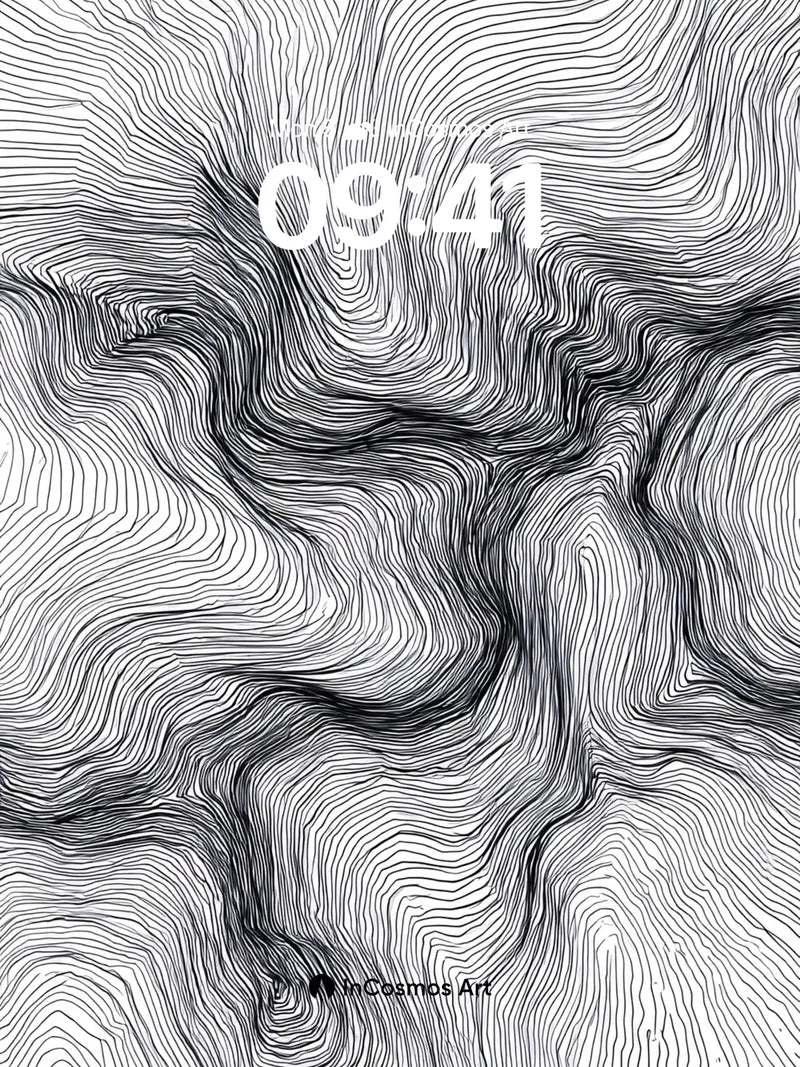 Whispering Contour Wallpaper with Inked Depths