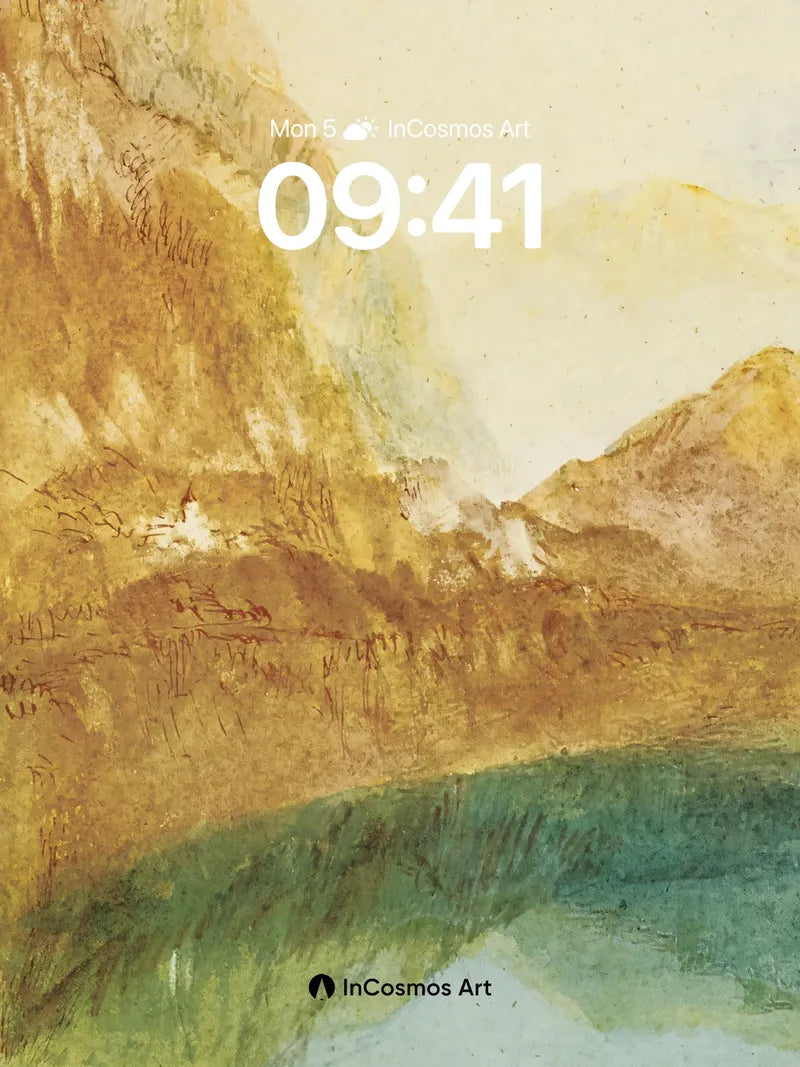 Serenity Peaks Wallpaper with Mist-Weaved Light wallpaper for iPhone, iPad & Mac