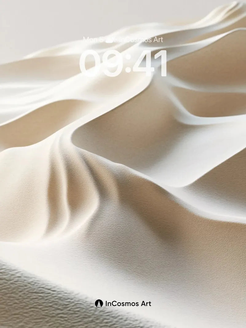 Sculpted Light Wallpaper with Sand Dune Flow