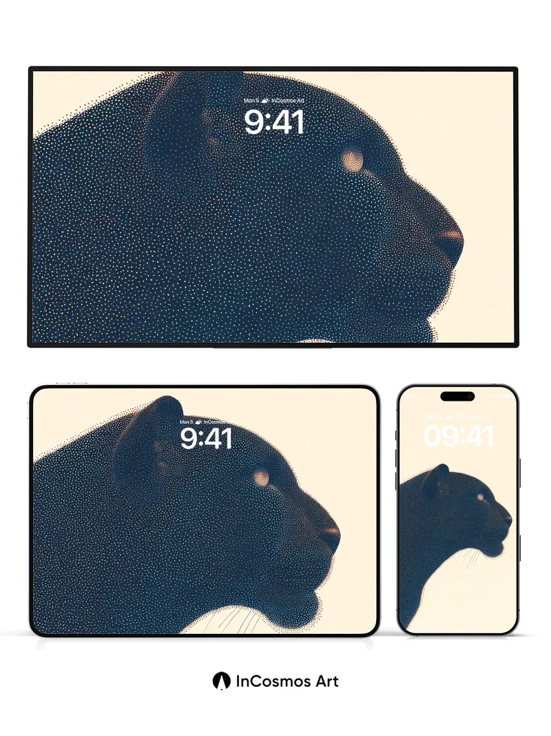 Nocturnal Whisper Wallpaper with Dotted Shadow