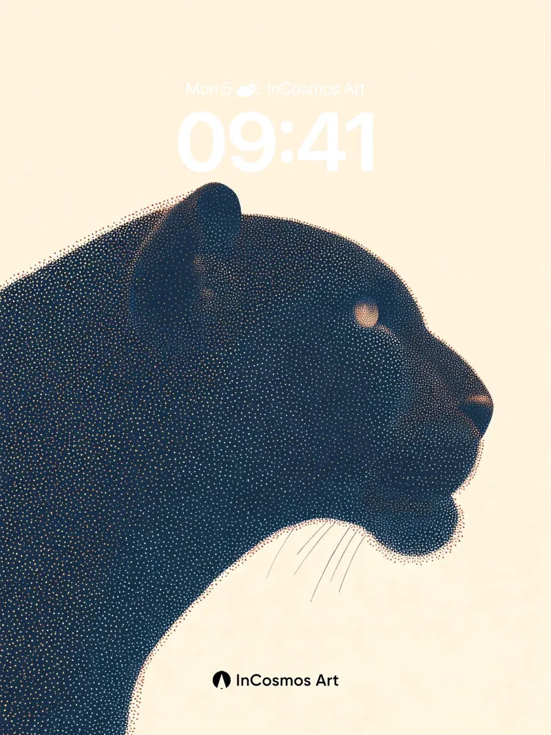 Nocturnal Whisper Wallpaper with Dotted Shadow