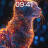 Cosmic Feline Wallpaper with Starlight Fur wallpaper for iPhone, iPad & Mac
