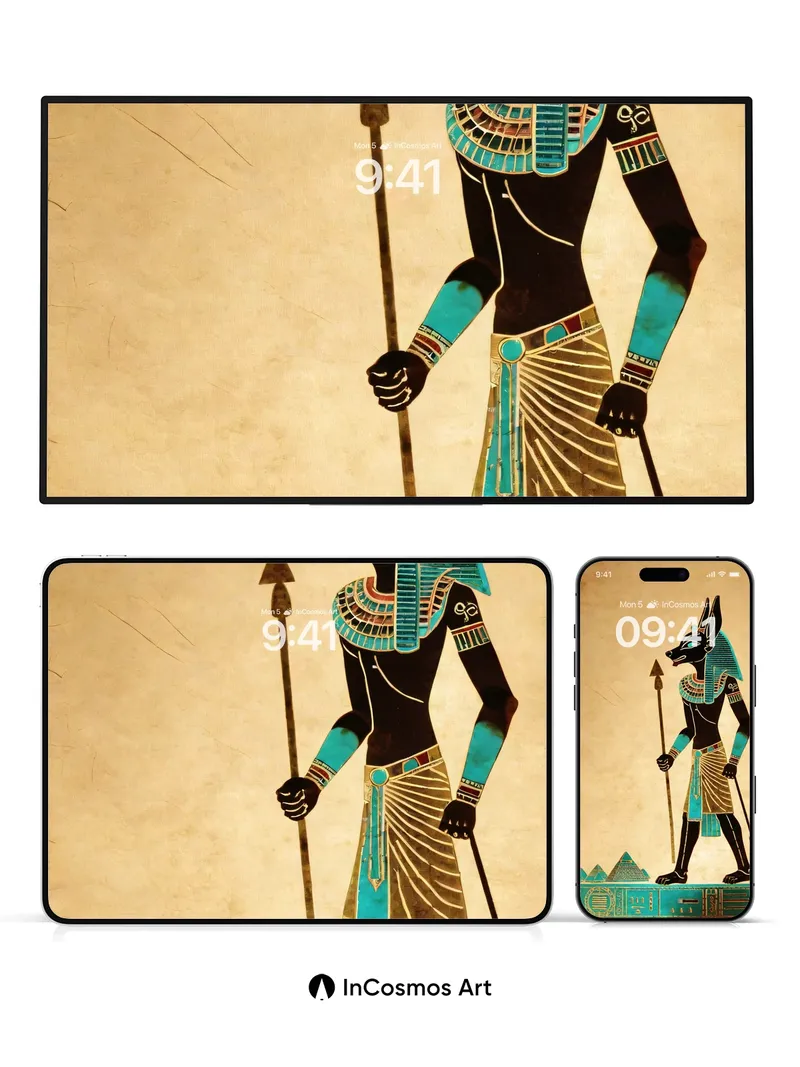 Sacred Silence Wallpaper with Anubis Echo